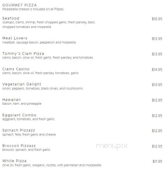 Tommy's Pizza Palace - Portland, CT menu_pic