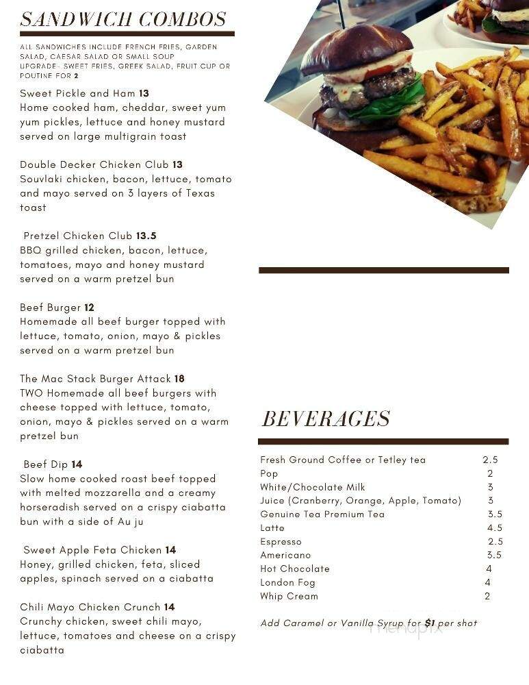 The Lazy Daisy Cafe - Newmarket, ON menu_pic