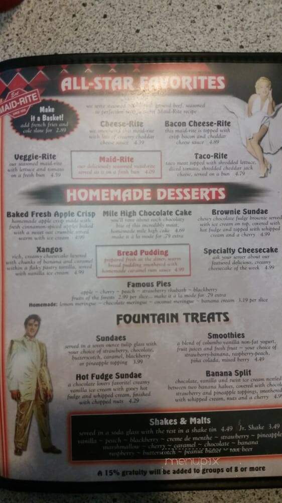 All-Star Maid-Rite Diner - West Burlington, IA menu_pic