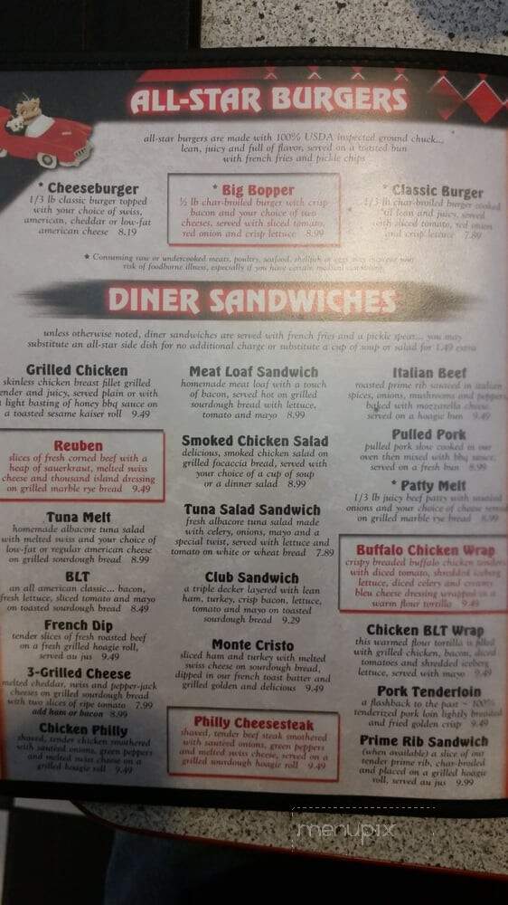 All-Star Maid-Rite Diner - West Burlington, IA menu_pic