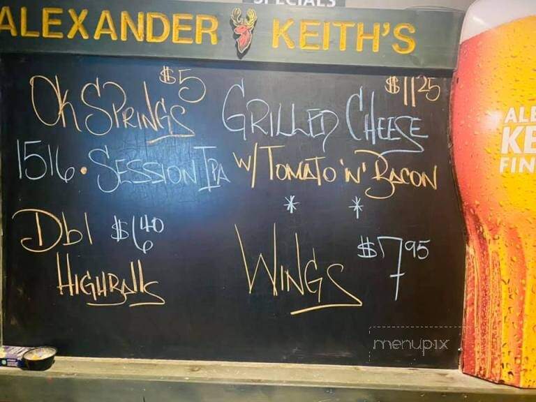 Duffy's Pub - Kamloops, BC menu_pic