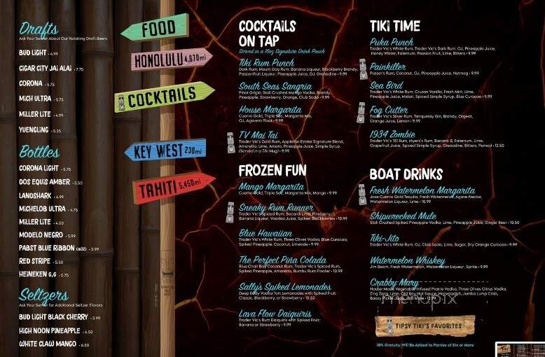 Tiki Docks River Bar & Grill - Riverview, FL menu_pic