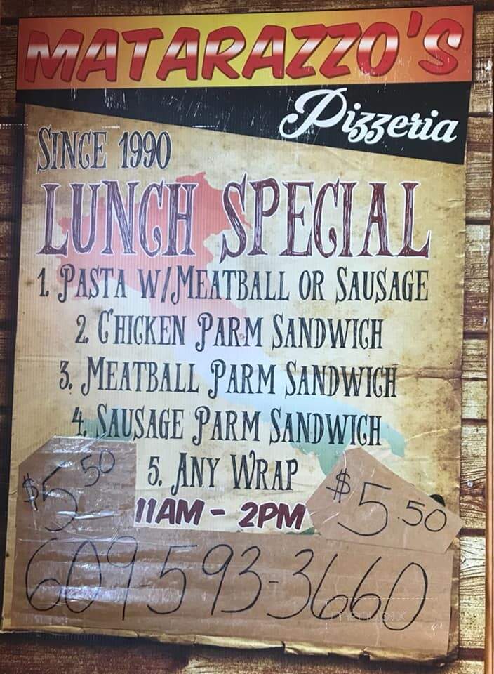 Matarazzo's - Egg Harbor City, NJ menu_pic