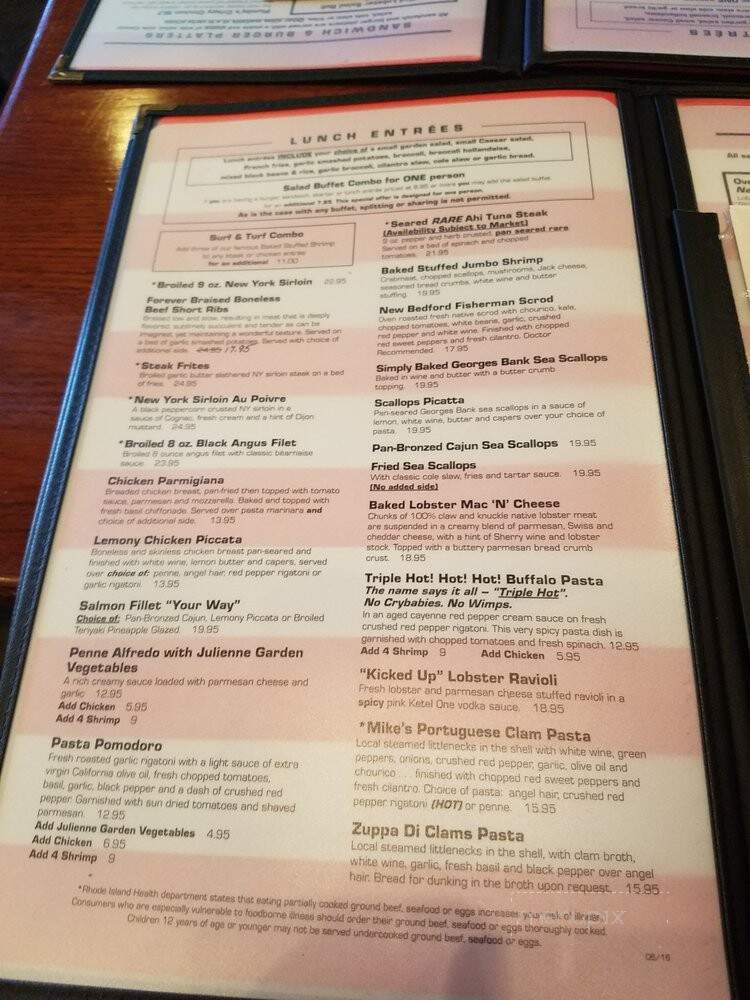 Brick Alley Pub & Restaurant - Newport, RI menu_pic