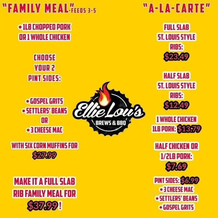 Ellie Lou's Brews & BBQ - Clermont, FL menu_pic