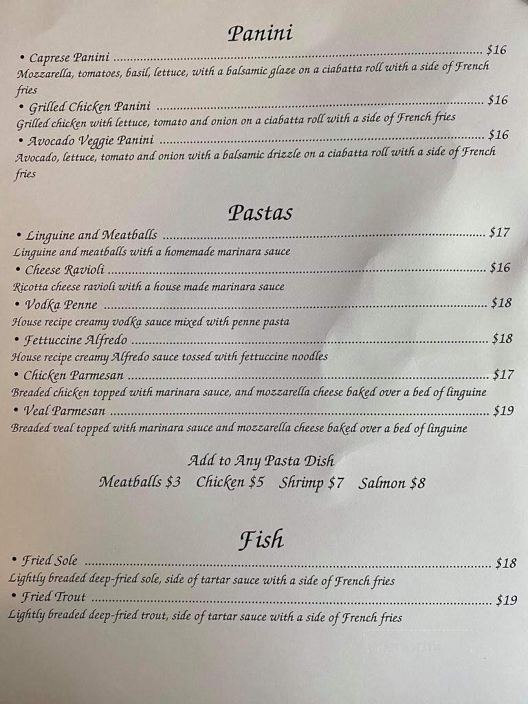 Luna Restaurant - Lake Placid, NY menu_pic