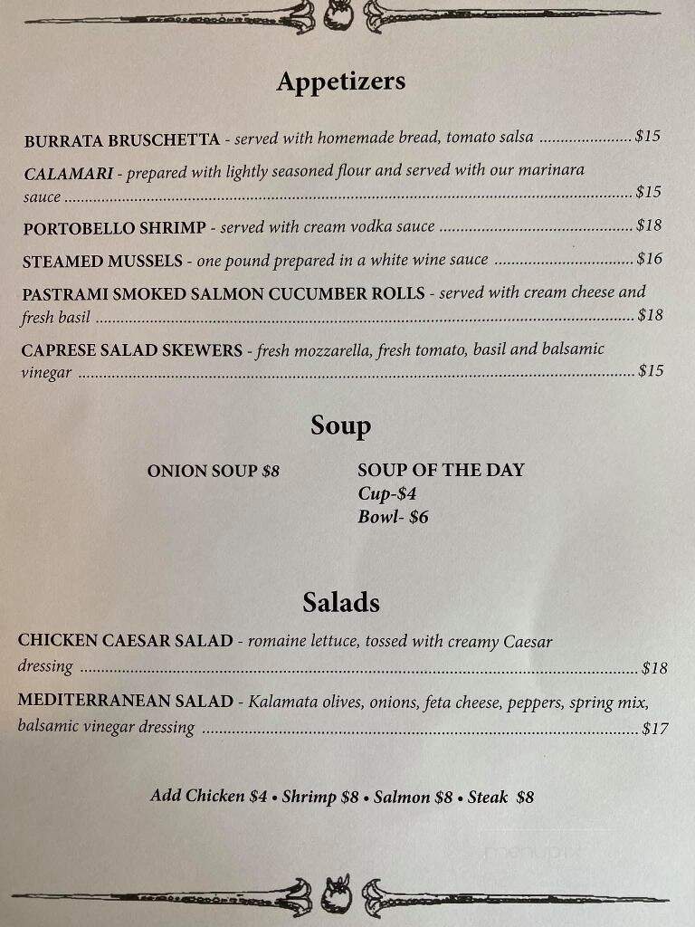 Luna Restaurant - Lake Placid, NY menu_pic