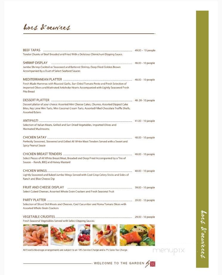 Hilton Garden Inn , Amerian Grill - Tifton, GA menu_pic