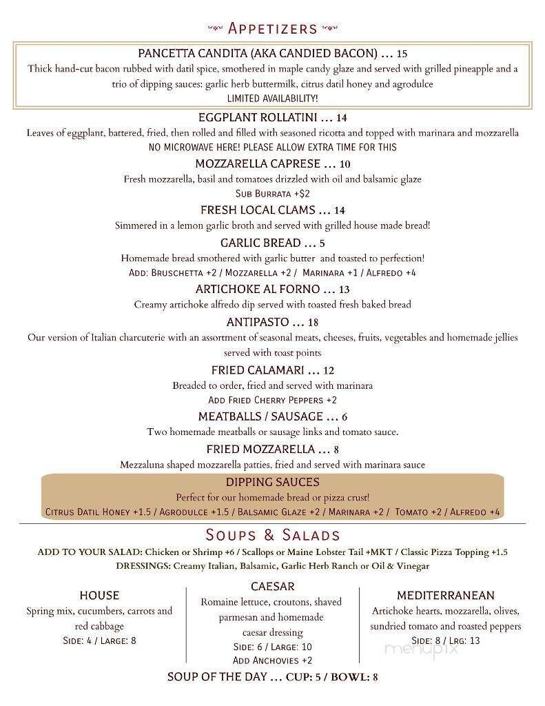 Amici Italian Restaurant - St Augustine, FL menu_pic