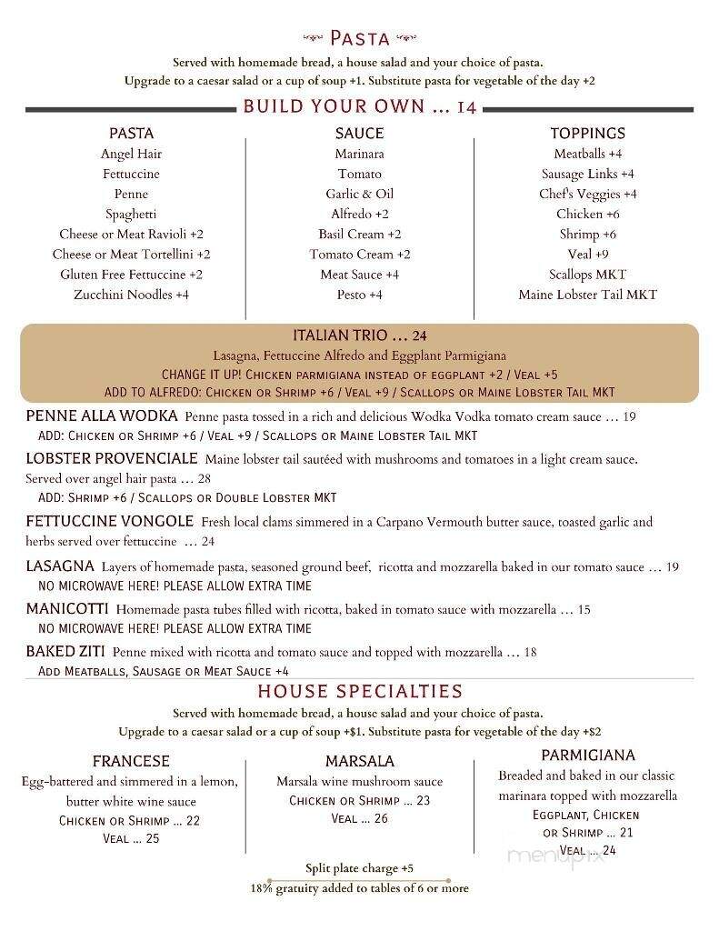 Amici Italian Restaurant - St Augustine, FL menu_pic