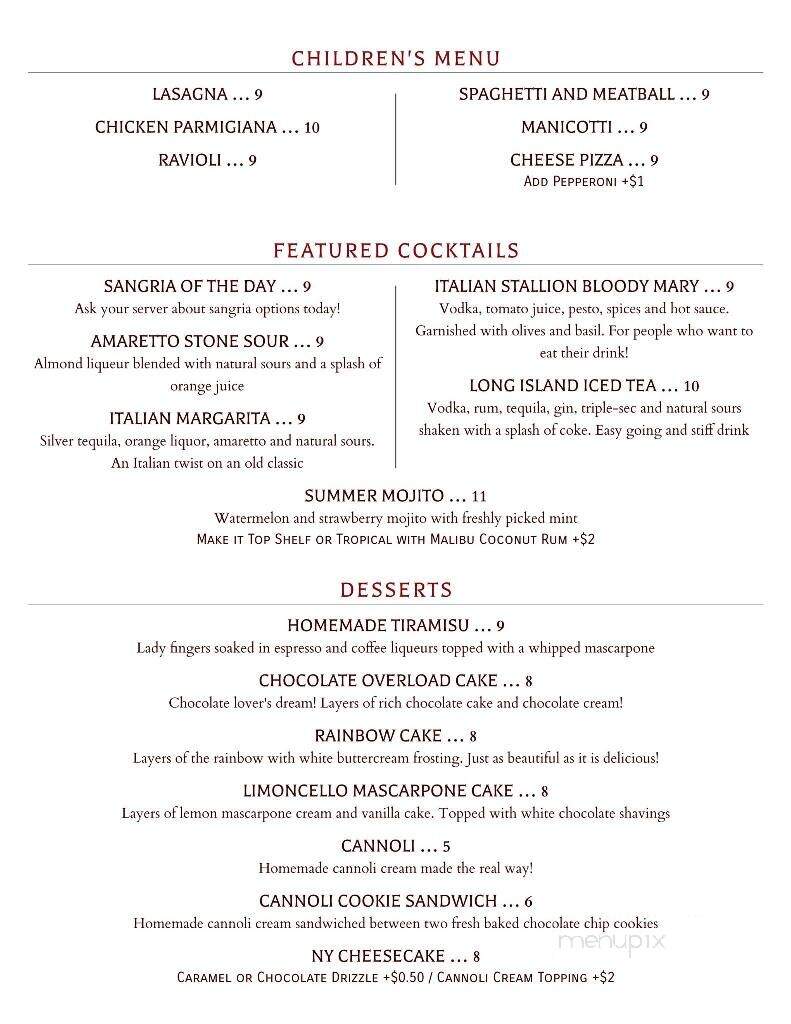 Amici Italian Restaurant - St Augustine, FL menu_pic