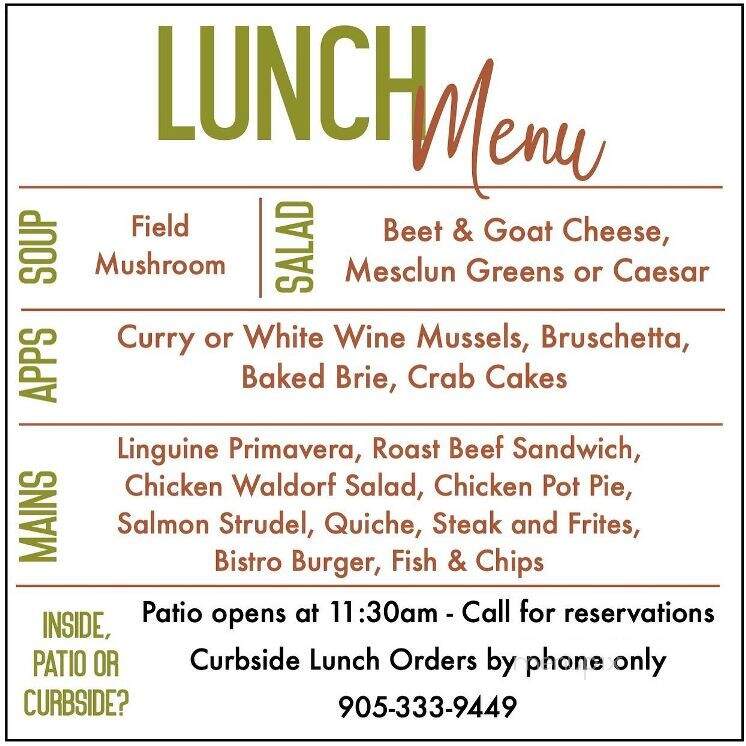 West Plains Bistro - Burlington, ON menu_pic