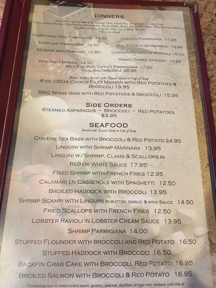 Palermo Pizza & Restaurant - Minersville, PA menu_pic
