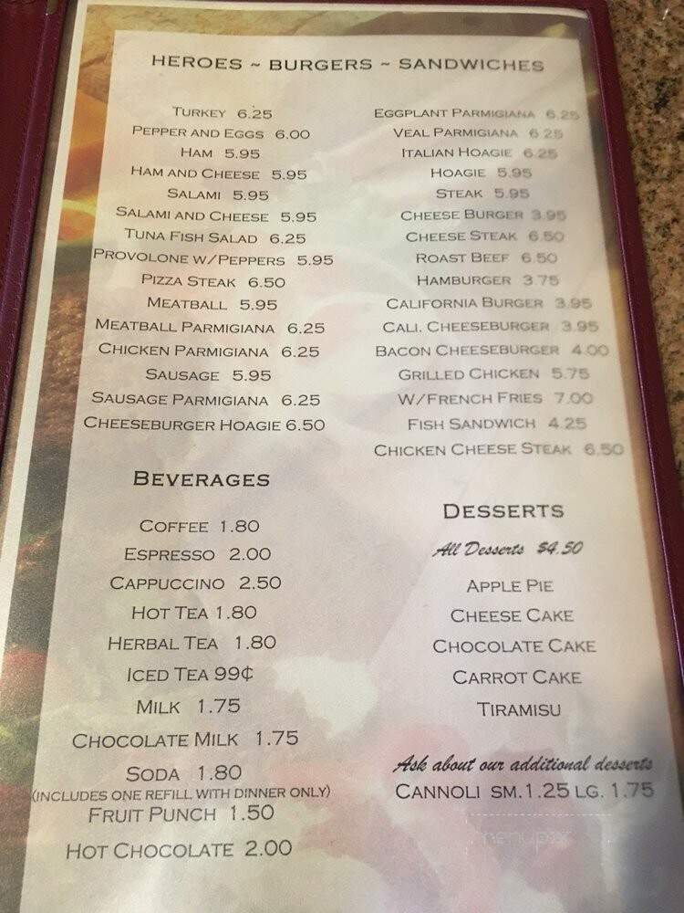 Palermo Pizza & Restaurant - Minersville, PA menu_pic