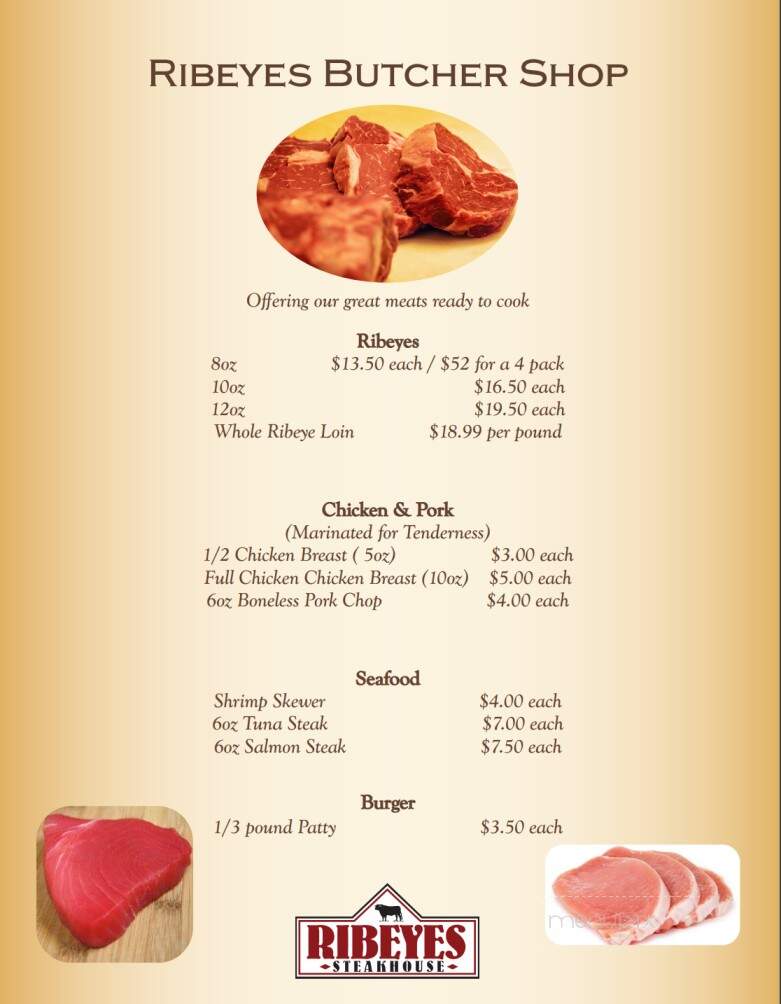 Ribeyes Steakhouse - Mount Olive, NC menu_pic