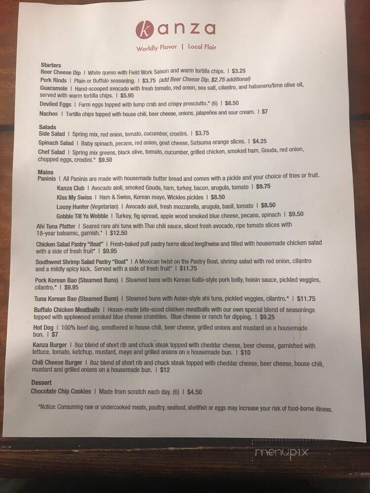 Seminar Brewing - Florence, SC menu_pic