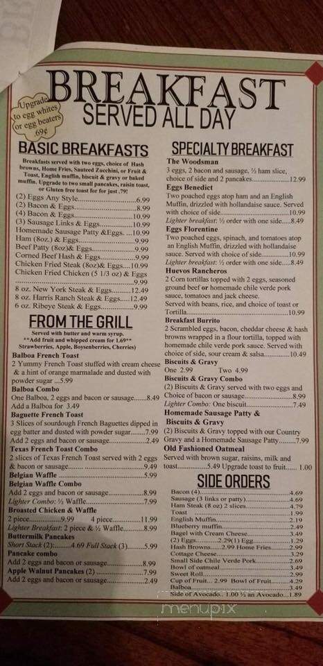Jaki's Hilltop Cafe - Magalia, CA menu_pic