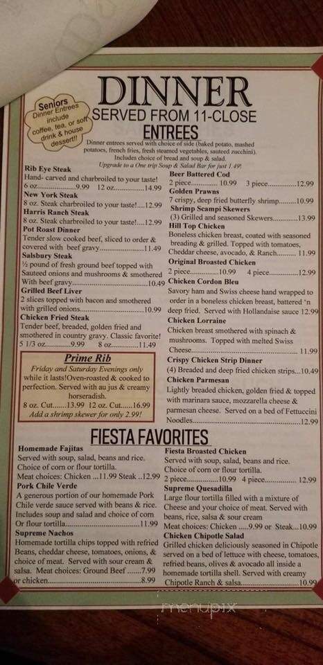 Jaki's Hilltop Cafe - Magalia, CA menu_pic