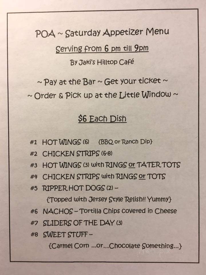 Jaki's Hilltop Cafe - Magalia, CA menu_pic