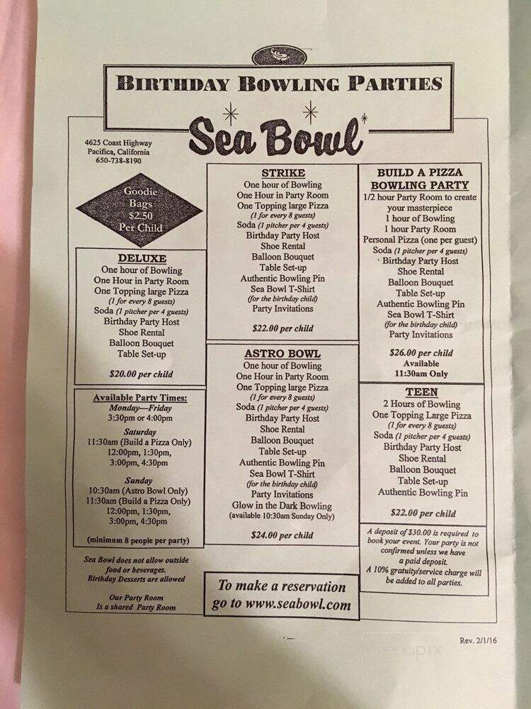 Sea Bowl - Pacifica, CA menu_pic