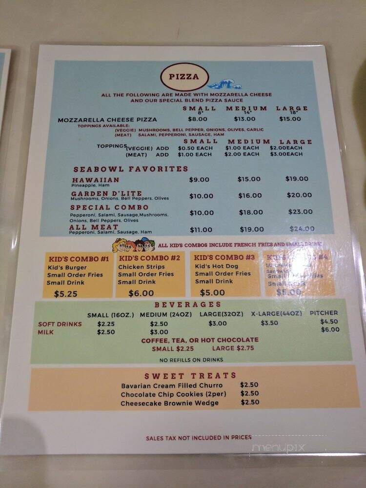 Sea Bowl - Pacifica, CA menu_pic