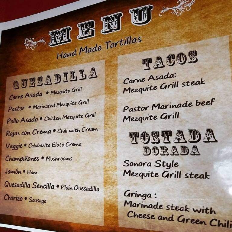 The Quesadillas - Tucson, AZ menu_pic