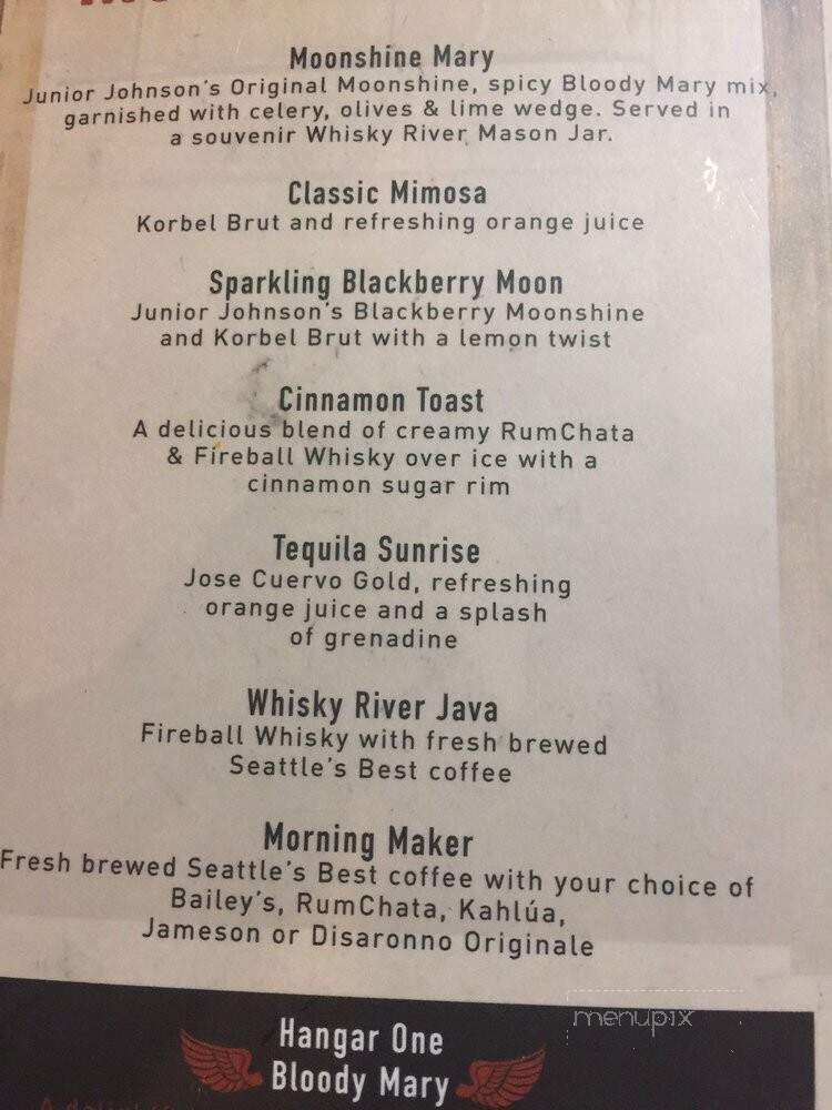 Whisky River at the Airport - Charlotte, NC menu_pic