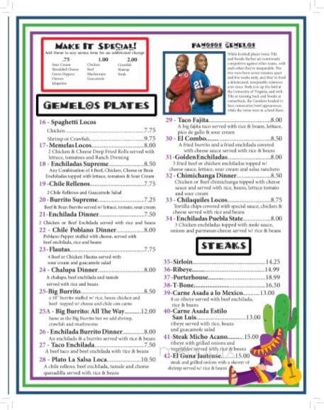 Las Fajitas-Mexican Grill - Ravenswood, WV menu_pic