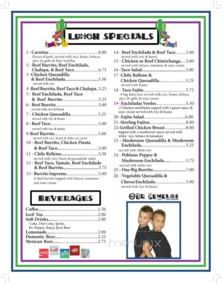 Las Fajitas-Mexican Grill - Ravenswood, WV menu_pic