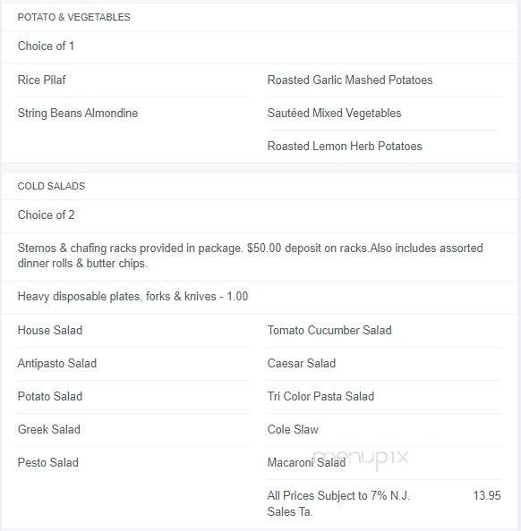 Galloping Hill Caterers - Union, NJ menu_pic