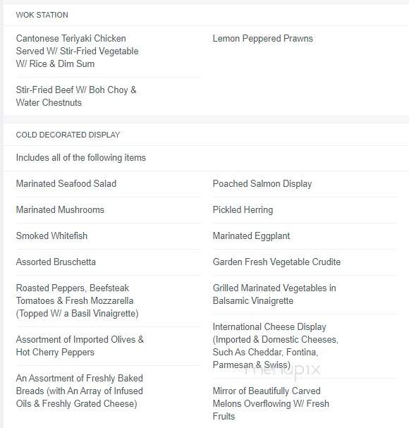 Galloping Hill Caterers - Union, NJ menu_pic