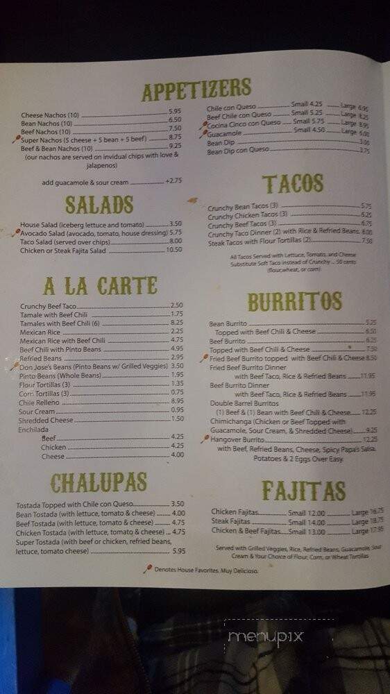 El Rio Grande Mexican Restaurant - Baton Rouge, LA menu_pic