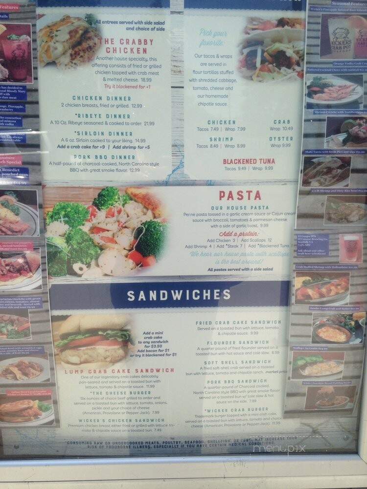 Wicker's Crab Pot Seafood - Chesapeake, VA menu_pic