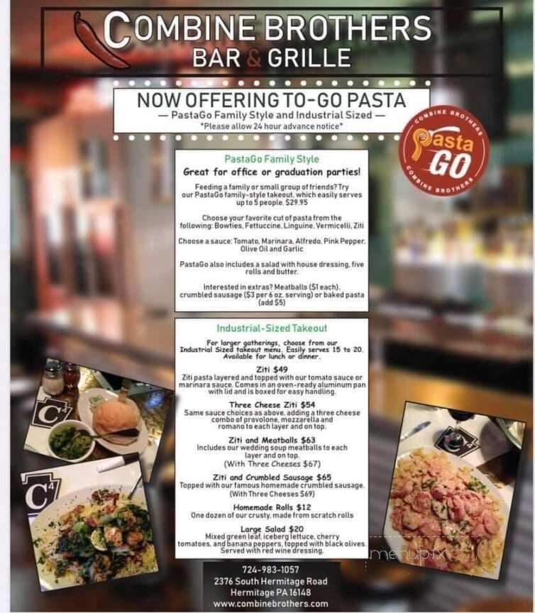 Combine Brothers - Hermitage, PA menu_pic
