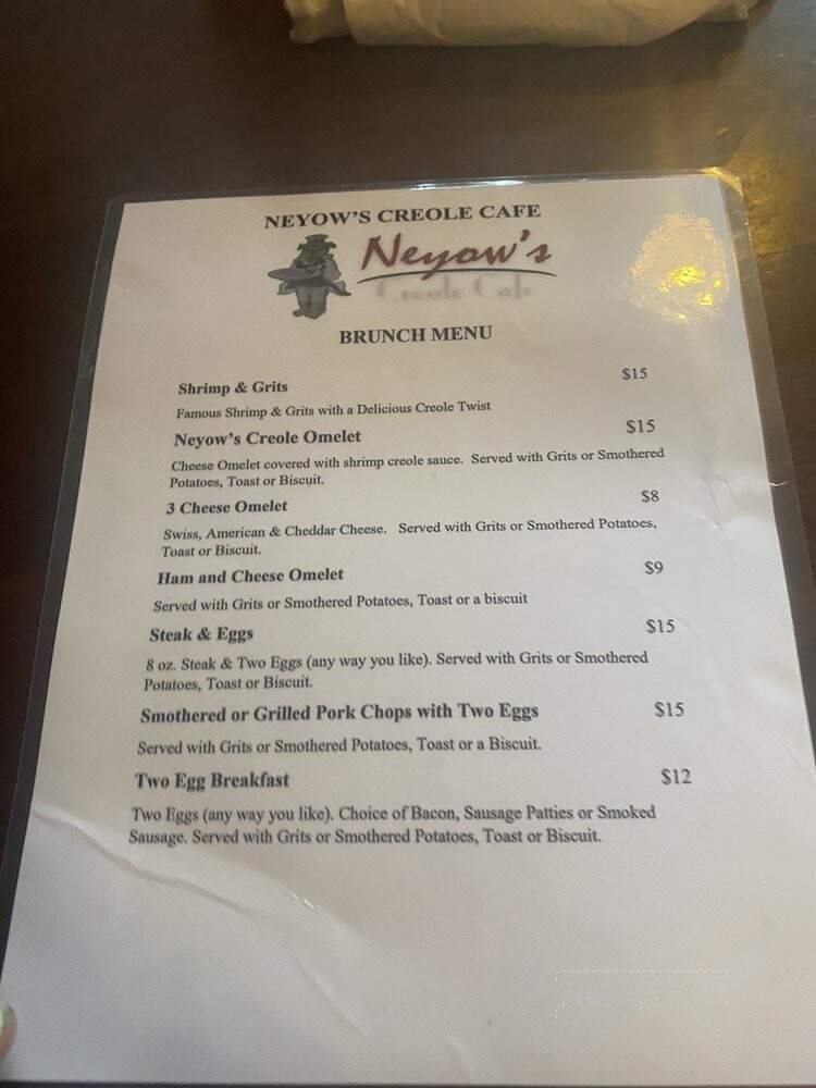 Neyow's Creole Cafe - New Orleans, LA menu_pic