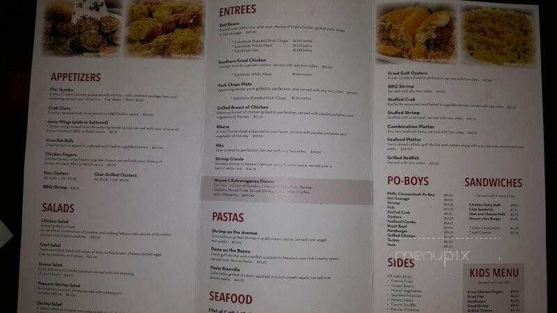 Neyow's Creole Cafe - New Orleans, LA menu_pic