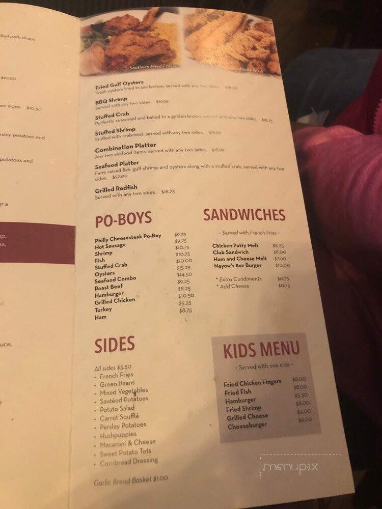 Neyow's Creole Cafe - New Orleans, LA menu_pic