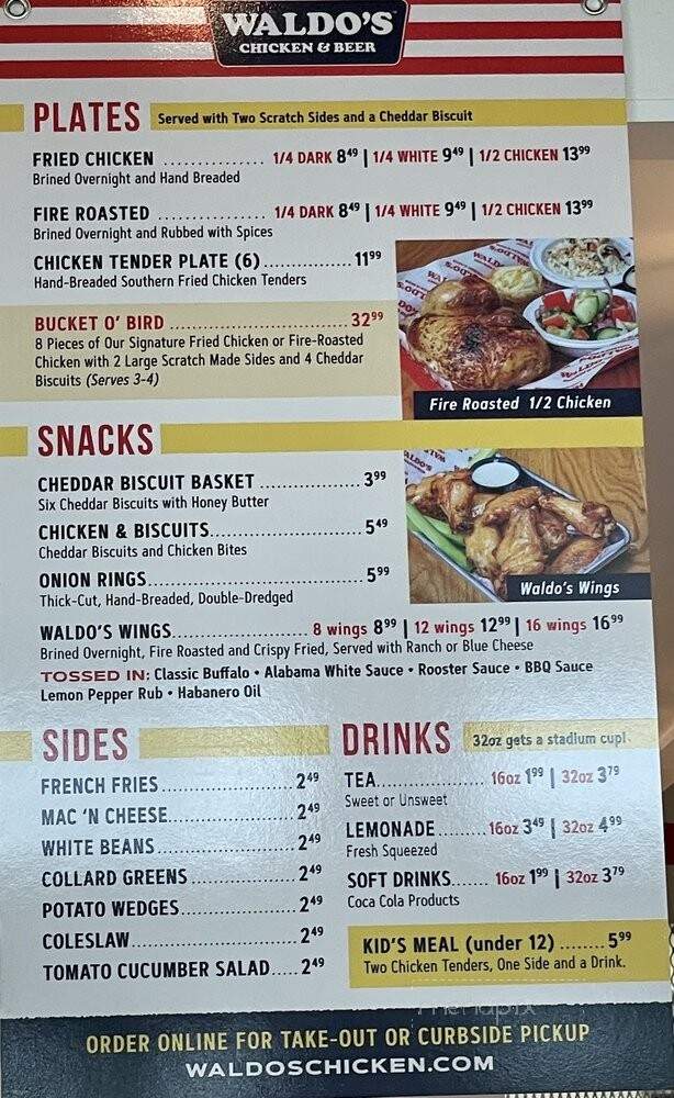 Waldo's Chicken & Beer - Franklin, TN menu_pic