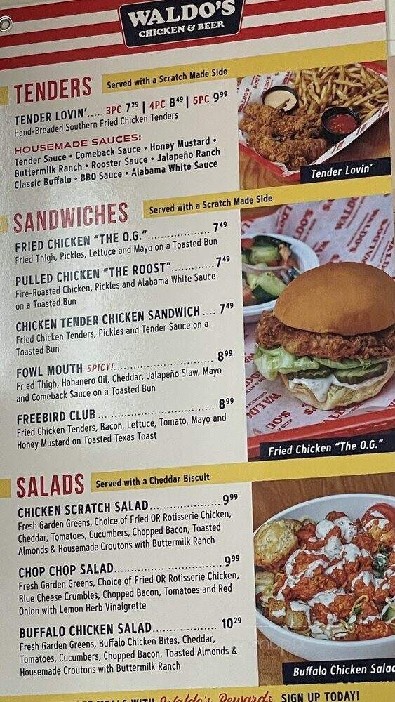 Waldo's Chicken & Beer - Franklin, TN menu_pic