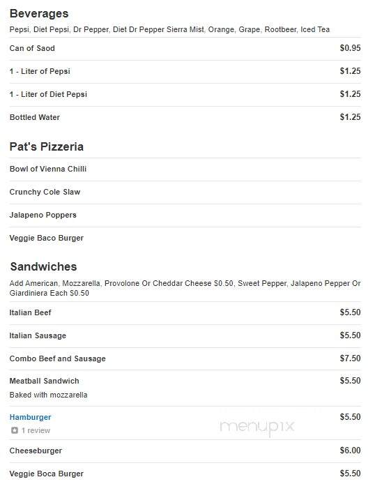Pat's Pizza - Bear, DE menu_pic