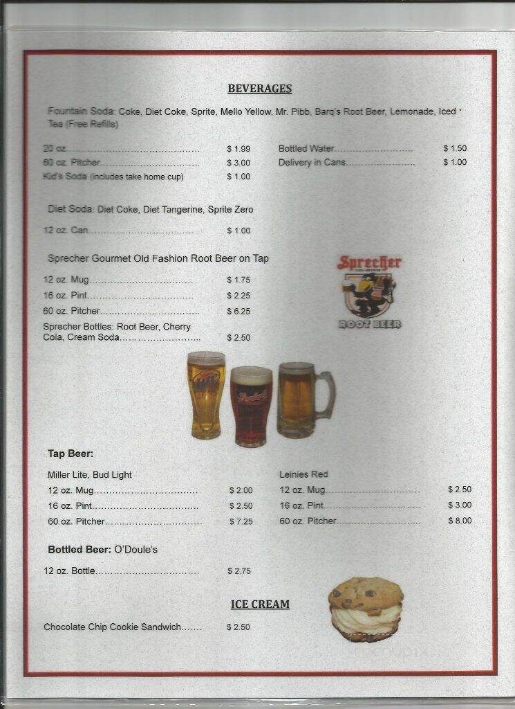 Butch's Pizza - Kimberly, WI menu_pic