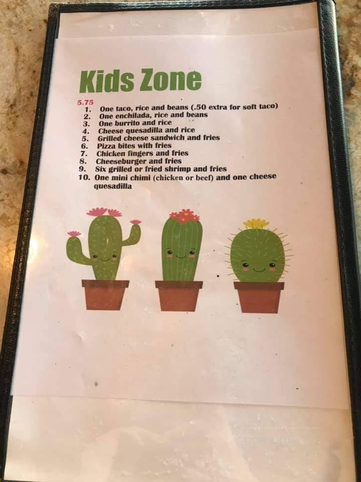 Margaret Mexican Restaurant - Odenville, AL menu_pic