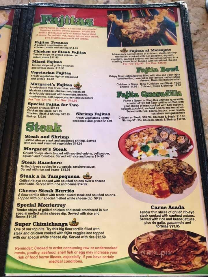Margaret Mexican Restaurant - Odenville, AL menu_pic