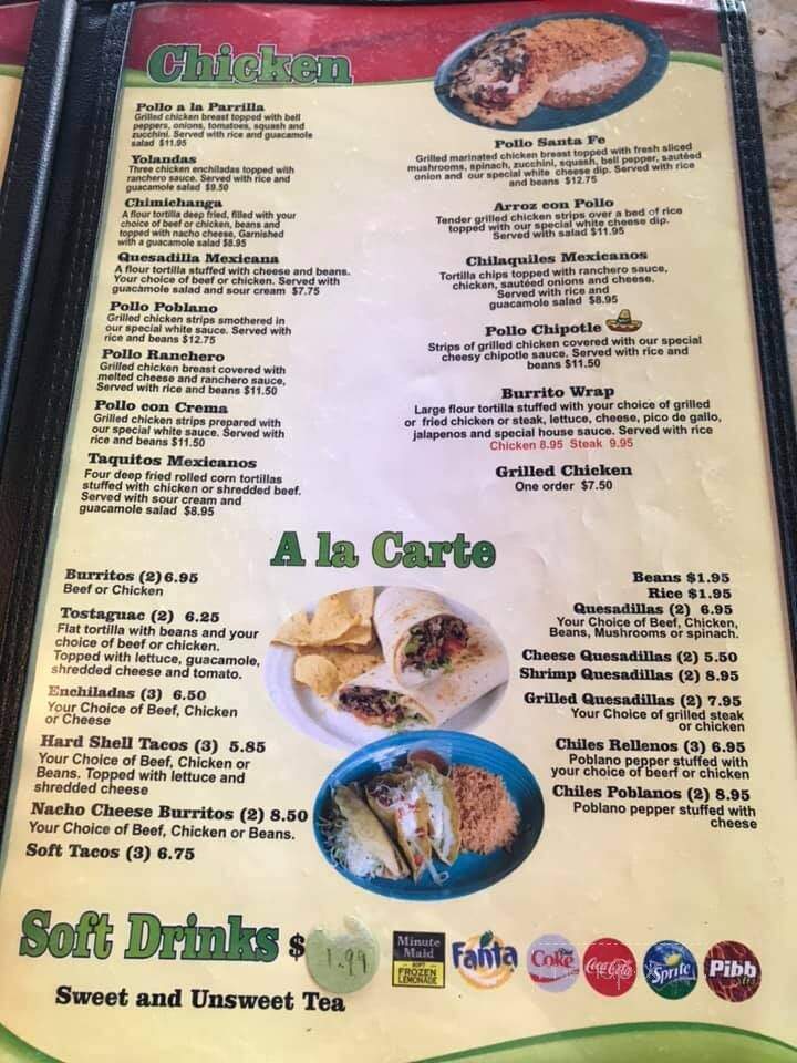 Margaret Mexican Restaurant - Odenville, AL menu_pic