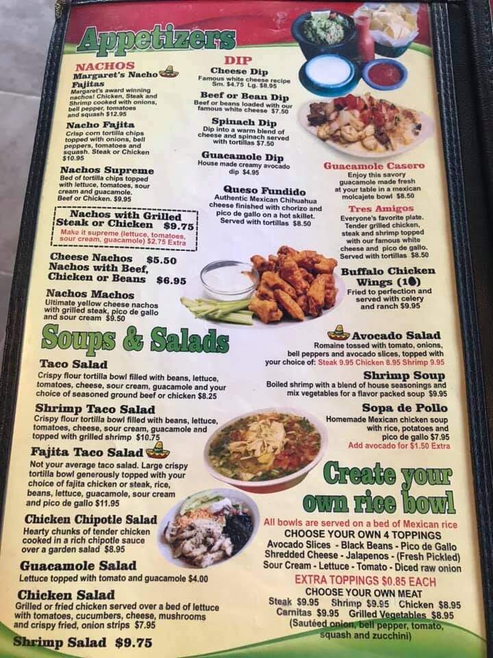 Margaret Mexican Restaurant - Odenville, AL menu_pic