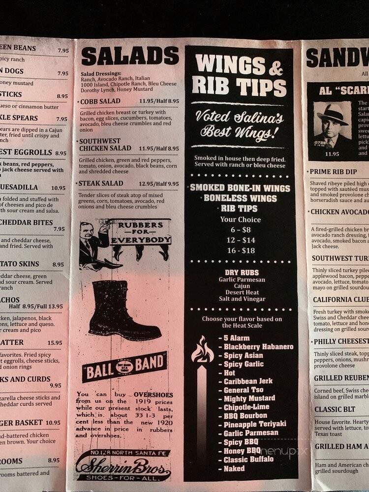 Speakeasy - Salina, KS menu_pic