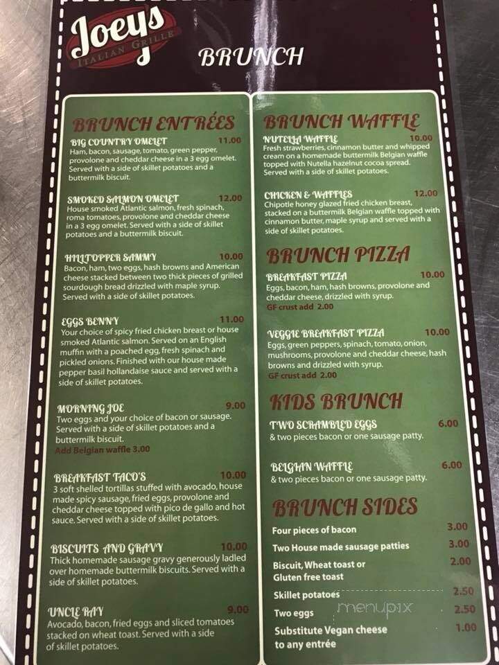 Joey's Italian Grill - Chardon, OH menu_pic