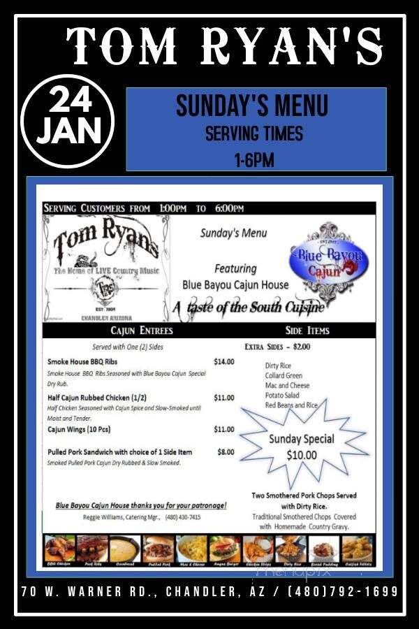 Tom Ryan's - Chandler, AZ menu_pic