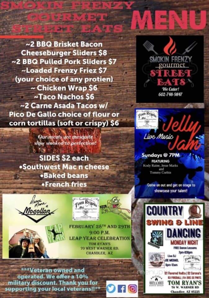 Tom Ryan's - Chandler, AZ menu_pic
