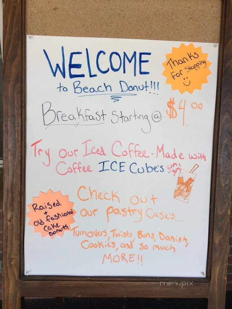 Beach Donut Shop - Clinton, CT menu_pic